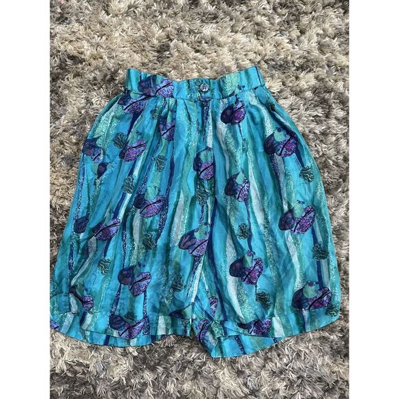 Restless Petites Blue Nautical Ocean Theme Silk Outfit Size Small - Picture 4 of 5